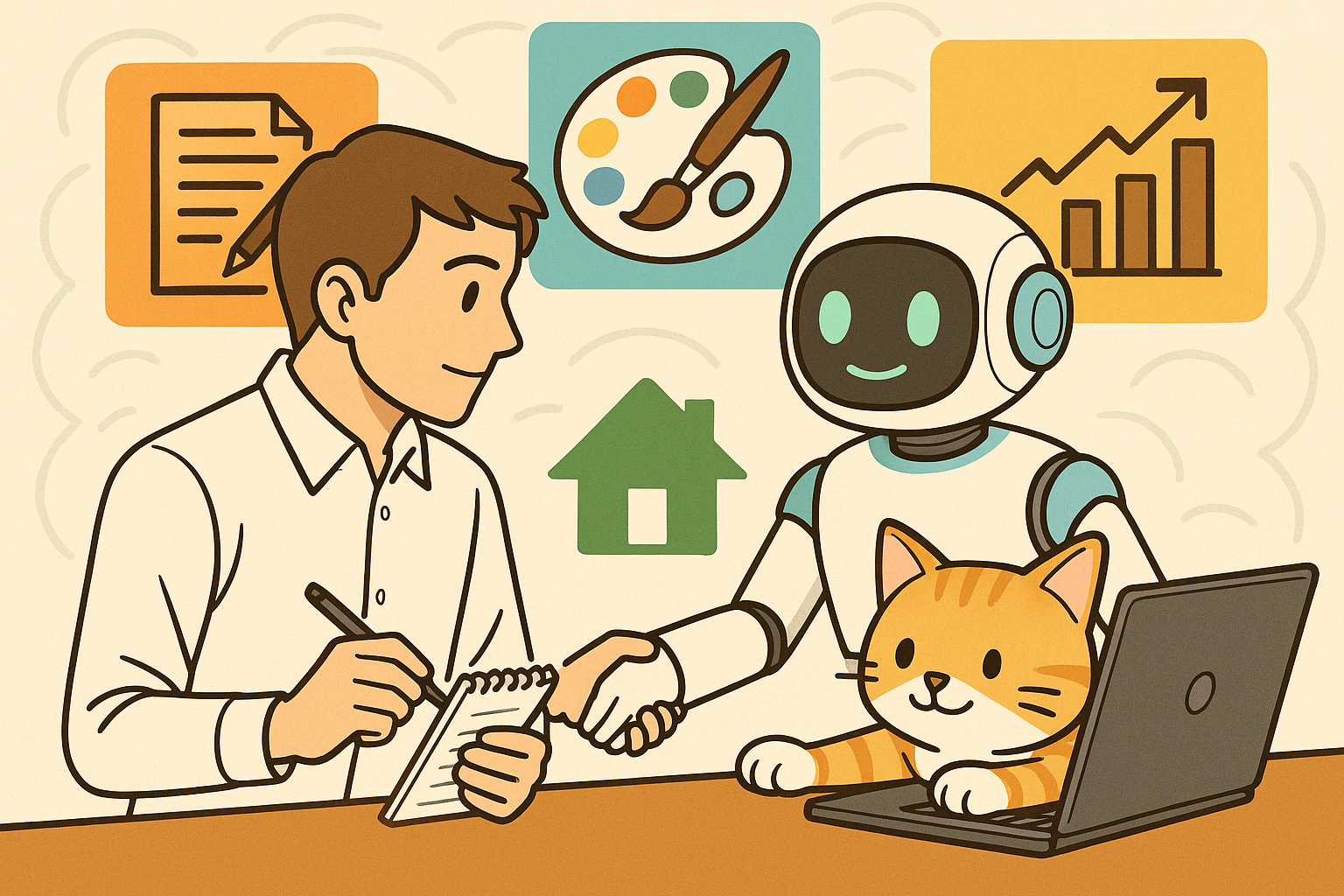 AIと人の協力イメージ