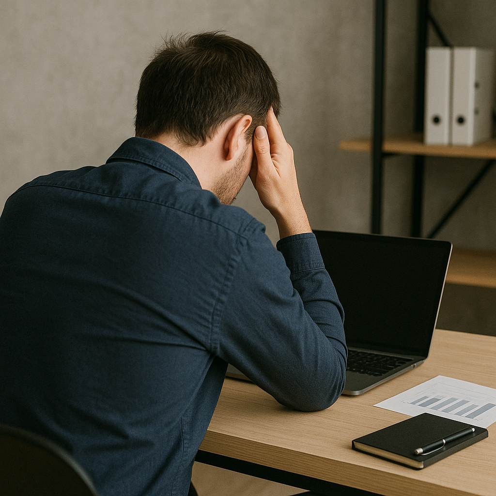 デスクで考える人